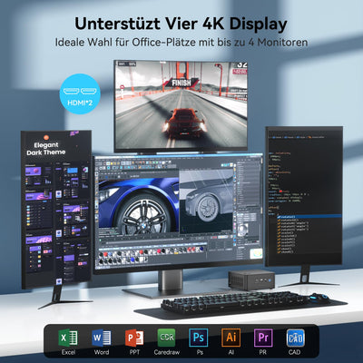 Intel/Asus NUC 13 Pro Mini PC Core i5-1340P |12 Kerne 16 Threads NUC13ANHi5 Mini Desktop Computer| 16GB RAM 1TB SSD| Windows 11 Pro Desktop Computer| 4K/8K UHD| HDMI| 2 x Thunderbolt 4| WiFi 6E| BT5,