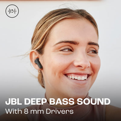 JBL Wave Beam – Kabellose In-Ear Ohrhörer mit IP54 und IPX2 Wasserdichtigkeit – Freisprechfunktion und 32 Stunden Akkulaufzeit – In Schwarz