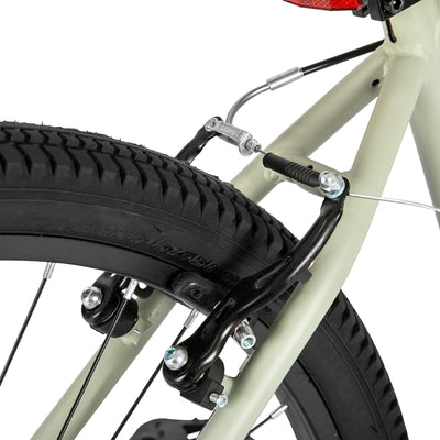 Hiland 24 Zoll Kinderfahrrad für Jungen und Mädchen, Jugendliche BMX, Freestyle, 2 Stahl Pegs, Kettenschutz, Freilauf Schwarz Grau