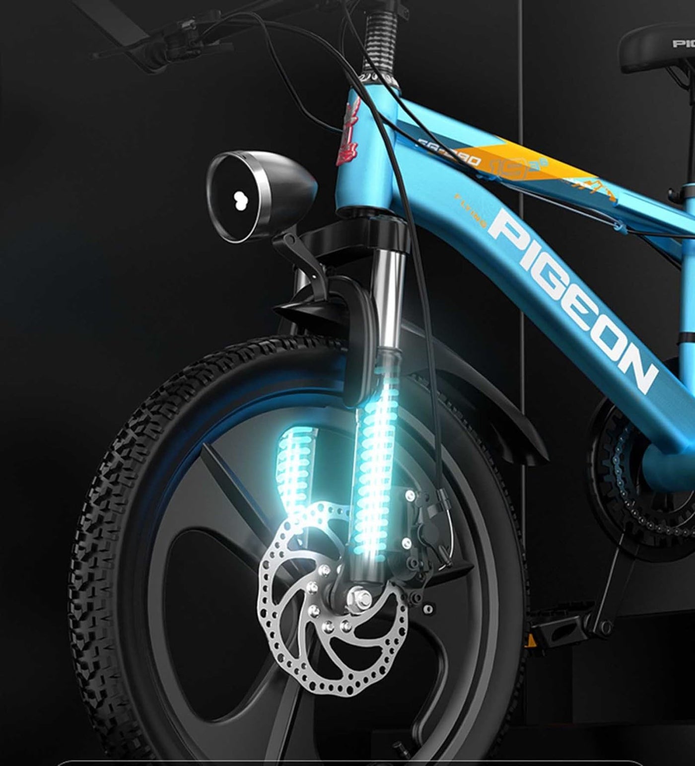 Cityfahrrad Mountainbike Kinderfahrrad 24 22 Zoll Stoßdämpfer Mit Gepäckträger und Frontlicht Geeignet für Jugendliche und Kinder C,24 inches