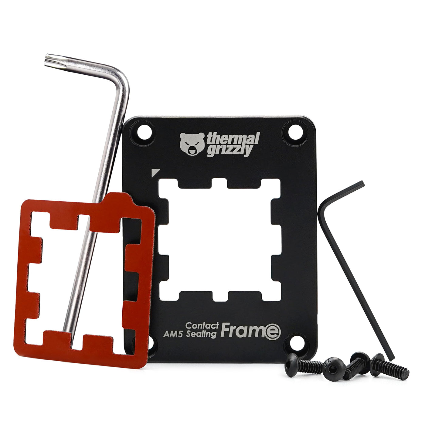 Thermal Grizzly AM5 Contact Sealing Frame - Kombination aus Contact Frame & CPU Guard - Optimiert die Kontaktdruckpunkte und schützt die Komponenten - Für AMD Ryzen 7000 CPUs