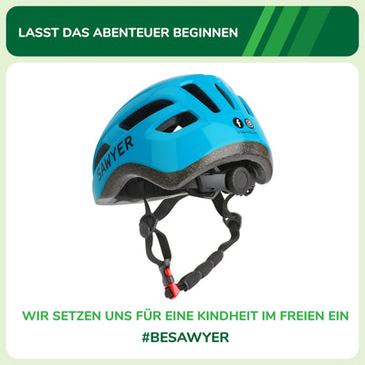 Sawyer Bikes - Verstellbarer Kinderhelm - Kinder 2 bis 10 Jahren (Blau)