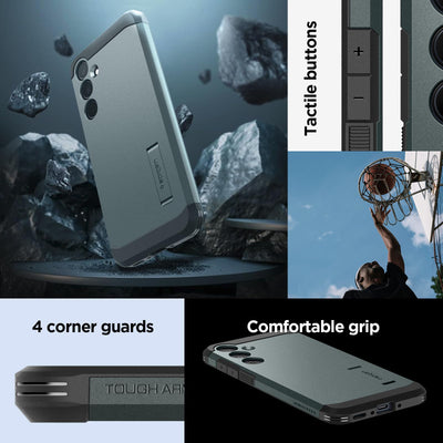 Spigen Tough Armor Hülle Kompatibel mit Samsung Galaxy A35 5G -Grün