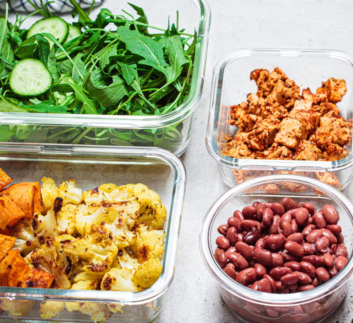 MCIRCO Glas-Frischhaltedosen 30 Stück [15 Behälter + 15 Deckel] - Glasbehälter - Transparente Deckel - BPA frei - für Home Küche oder Restaurant