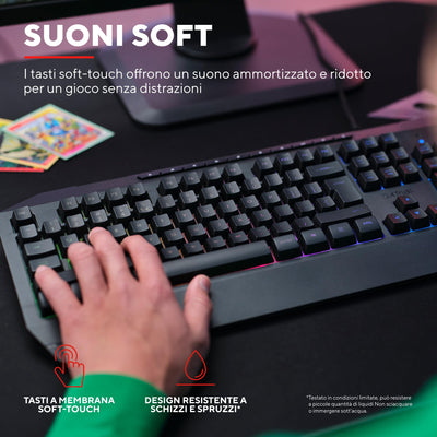 Trust Gaming GXT 836 Evocx Tastiera Gaming Layout Italiano QWERTY
