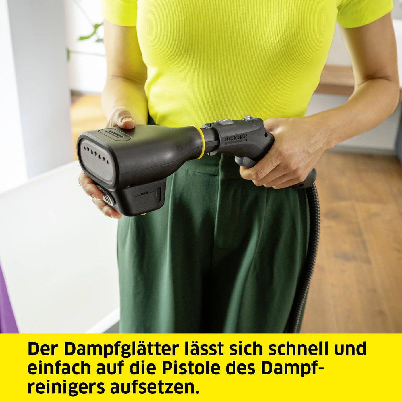 Kärcher Dampfglätter, Kunststoff, passend für alle Kärcher Dampfreiniger, besonders trockener und heißer Dampf, schwarz