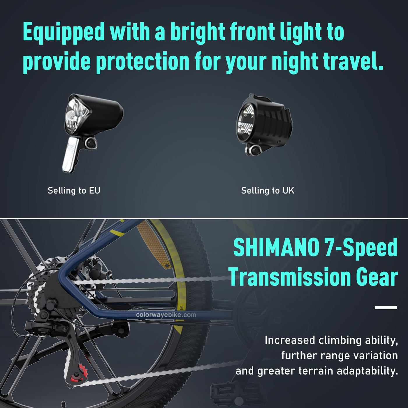 COLORWAY E Bike Herren Damen Elektrofahrräder 26 x 2,35 Zoll 250W Motor 36V 12Ah herausnehmbarer Akku EBike, Höchstgeschwindigkeit 25 km/h, E Mountainbike Ausdauer 35-90KM