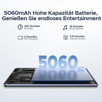 DOOGEE U10 Android 15 Tablet 10 Zoll 16GB RAM+128GB ROM (2TB TF) 5060mAh Kinder Tablet Android WiFi 6, WidevineL1, 8+5MP Dual Kamera, GMS, BT5.0, Type C Tablets PC [2025]