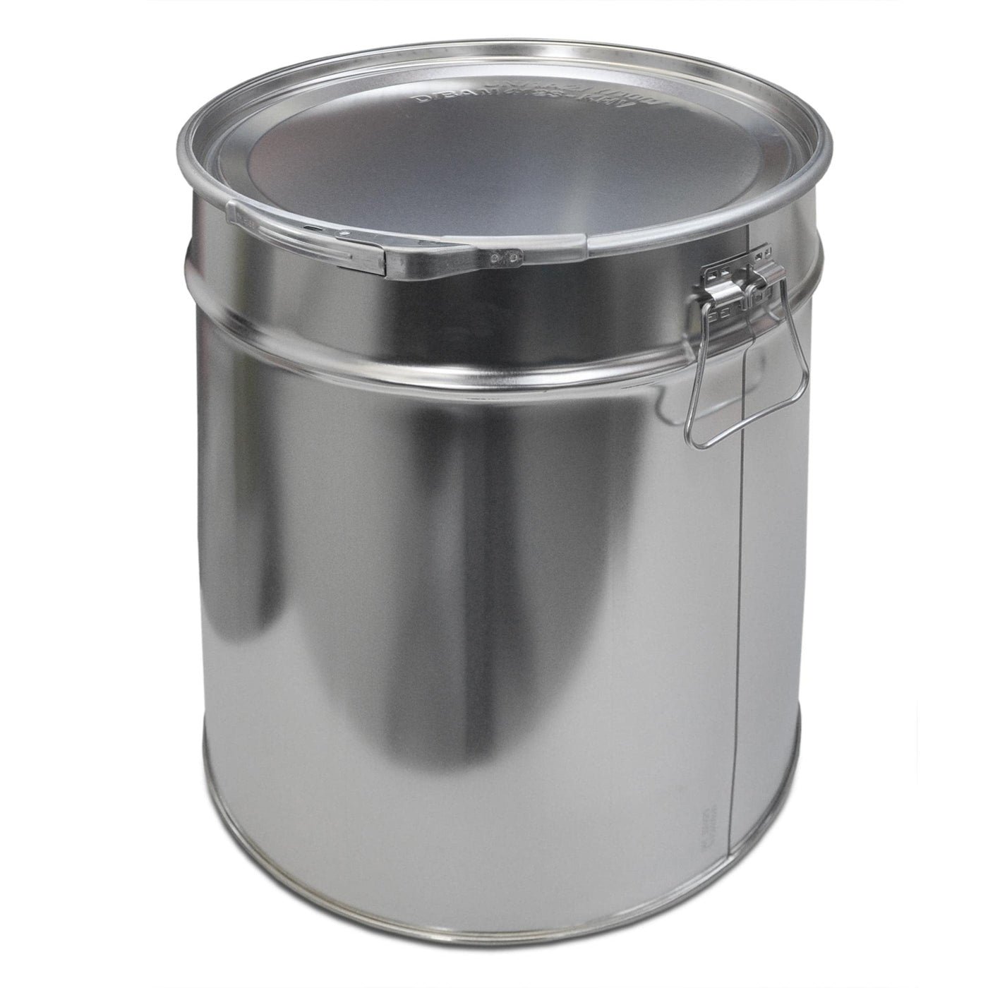 30 Liter Weißblecheimer Hobbock inkl. Deckel mit Spannring | Stabiler Metalltragegriff | Luft und Flüssigkeitsdicht | Robust und Stapelbar | Gefahrgut Tauglich (30 Liter)