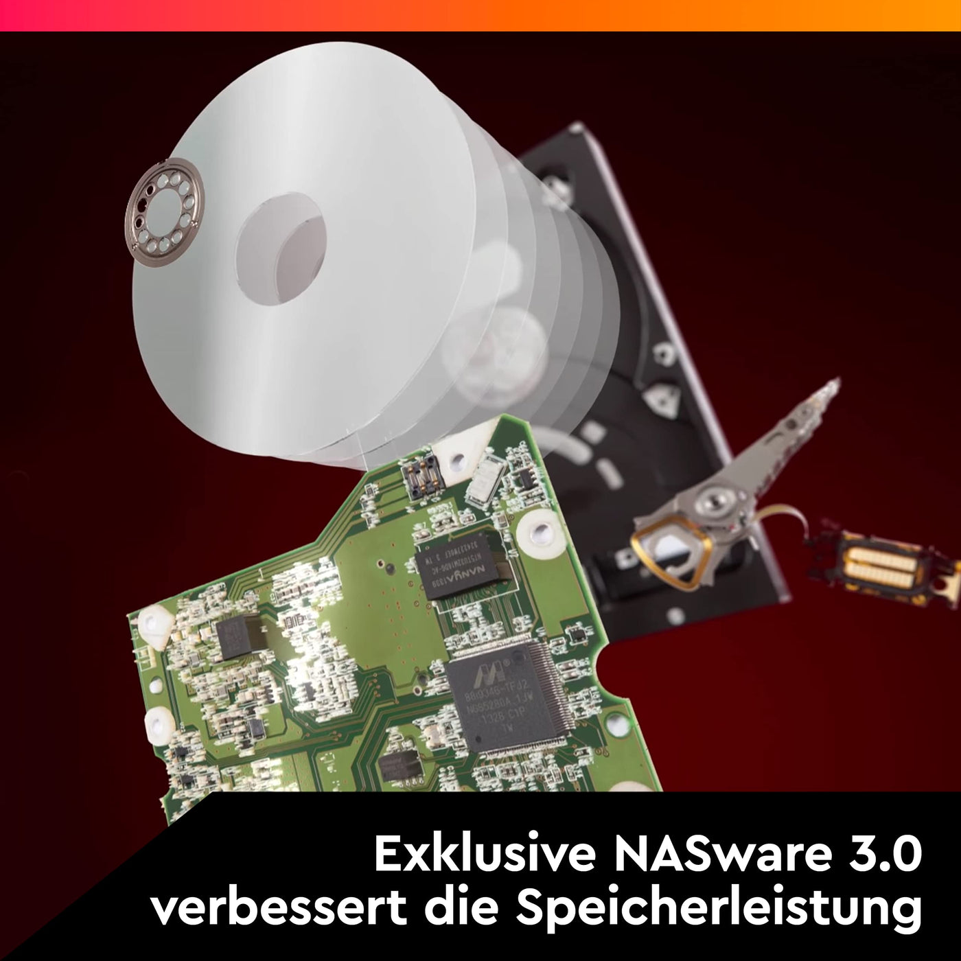 WD Red Plus interne Festplatte NAS 8 TB (3,5 Zoll, Workload-Rate 180 TB/Jahr, 5.640 U/min, 256 MB Cache, 215 MB/s Übertragungsrate, NASware-Firmware für Kompatibilität, 8 Bays) Rot