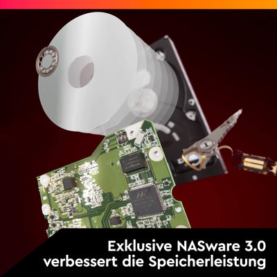 WD Red Plus interne Festplatte NAS 8 TB (3,5 Zoll, Workload-Rate 180 TB/Jahr, 5.640 U/min, 256 MB Cache, 215 MB/s Übertragungsrate, NASware-Firmware für Kompatibilität, 8 Bays) Rot