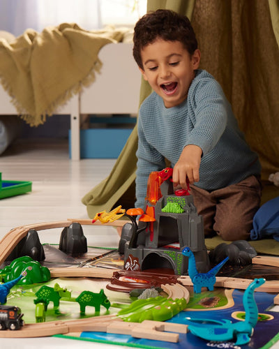 BRIO World - 36104 Dinosaurier Deluxe Set - 45-teiliges Zugset für Kinder ab 3 Jahren