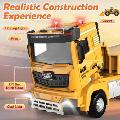 Baukasten Spielzeug für Jungen im Alter von 3-7 Jahren: Bagger Spielzeug, Kleinkinder Auto LKW Spielzeugs, Baufahrzeug Spielzeugs für Jungen im Alter von 3, 4, 5, 6, 7 Jahren als Geschenk