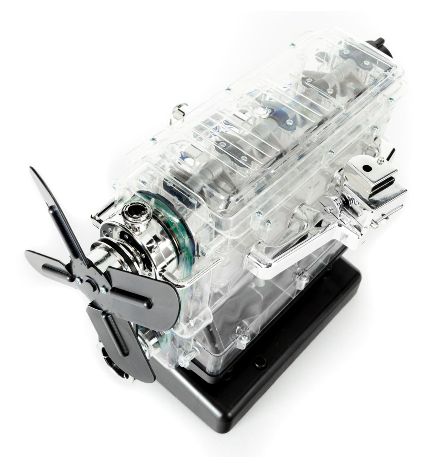 Franzis 67175 - Der große Technikbausatz 4-Zylinder-Motor, hochwertiger Modell-Bausatz im Maßstab 1:3, 100 Bauteile zum Stecken und Schrauben, inkl. Soundmodul, Anleitung und Begleitbuch