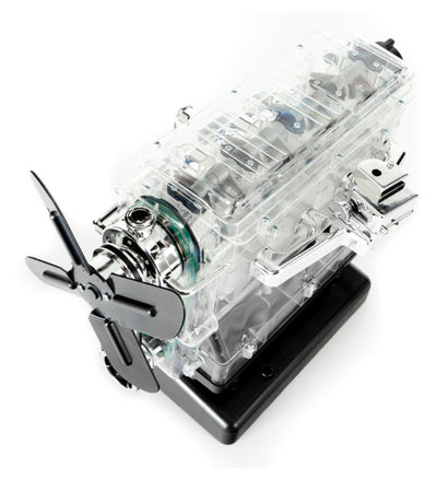 Franzis 67175 - Der große Technikbausatz 4-Zylinder-Motor, hochwertiger Modell-Bausatz im Maßstab 1:3, 100 Bauteile zum Stecken und Schrauben, inkl. Soundmodul, Anleitung und Begleitbuch