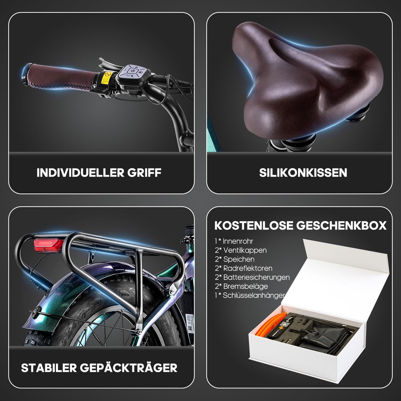 Fafrees F20 Master ebike 20 * 4.0 Zoll, Elektrofahrräder 48V 22.5Ah Akku, Carbonfaserrahmen e Bike Herren Damen 60N.m Motor, Pedelec Fahrradlast 150KG (Schwarz)