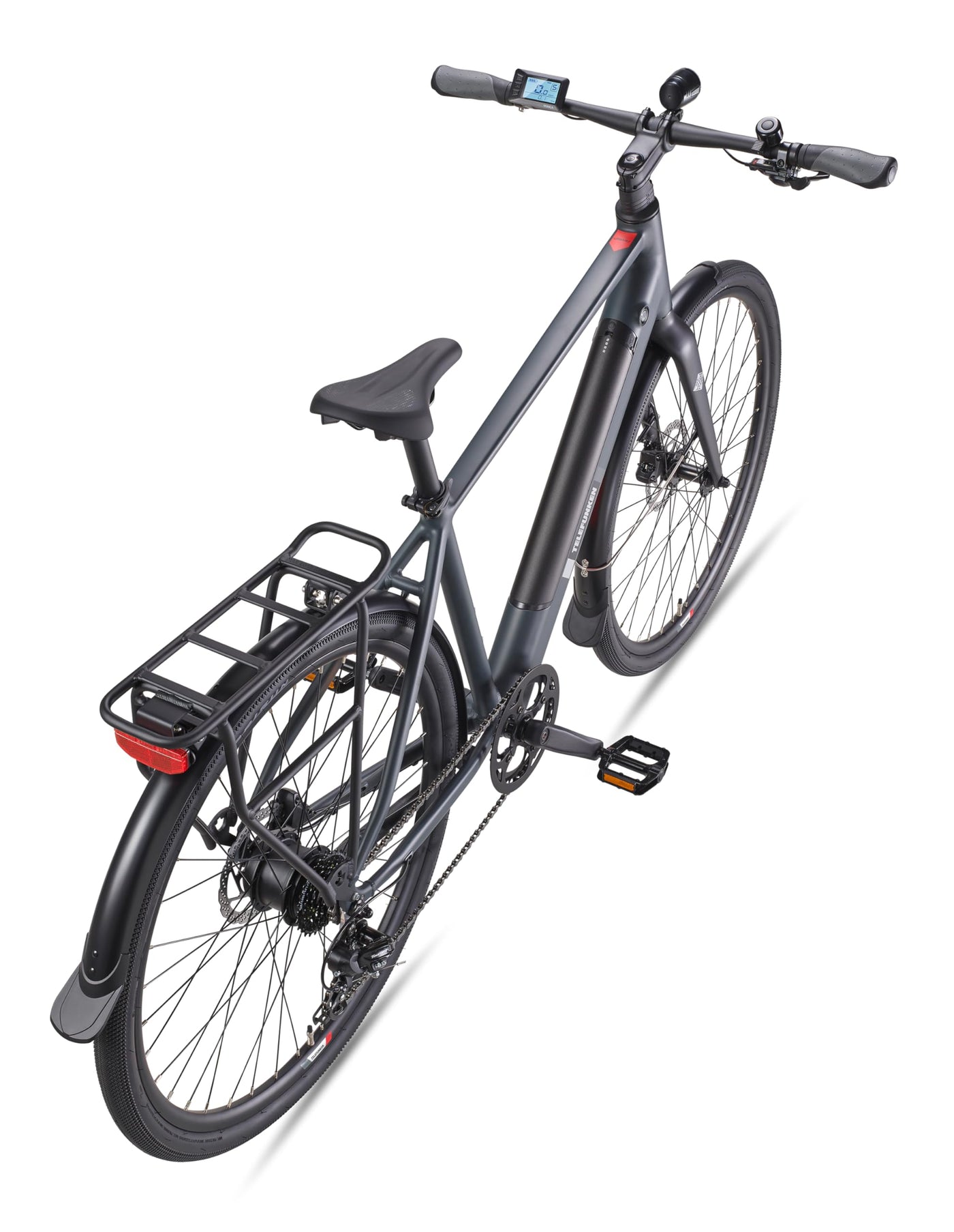 TELEFUNKEN E-Bike Herren 28 Zoll, Elektrofahrrad Hinterradmotor, 7-Gang Kettenschaltung, Hydr. Scheibenbremsen - Pedelec Urban-Bike, UH210