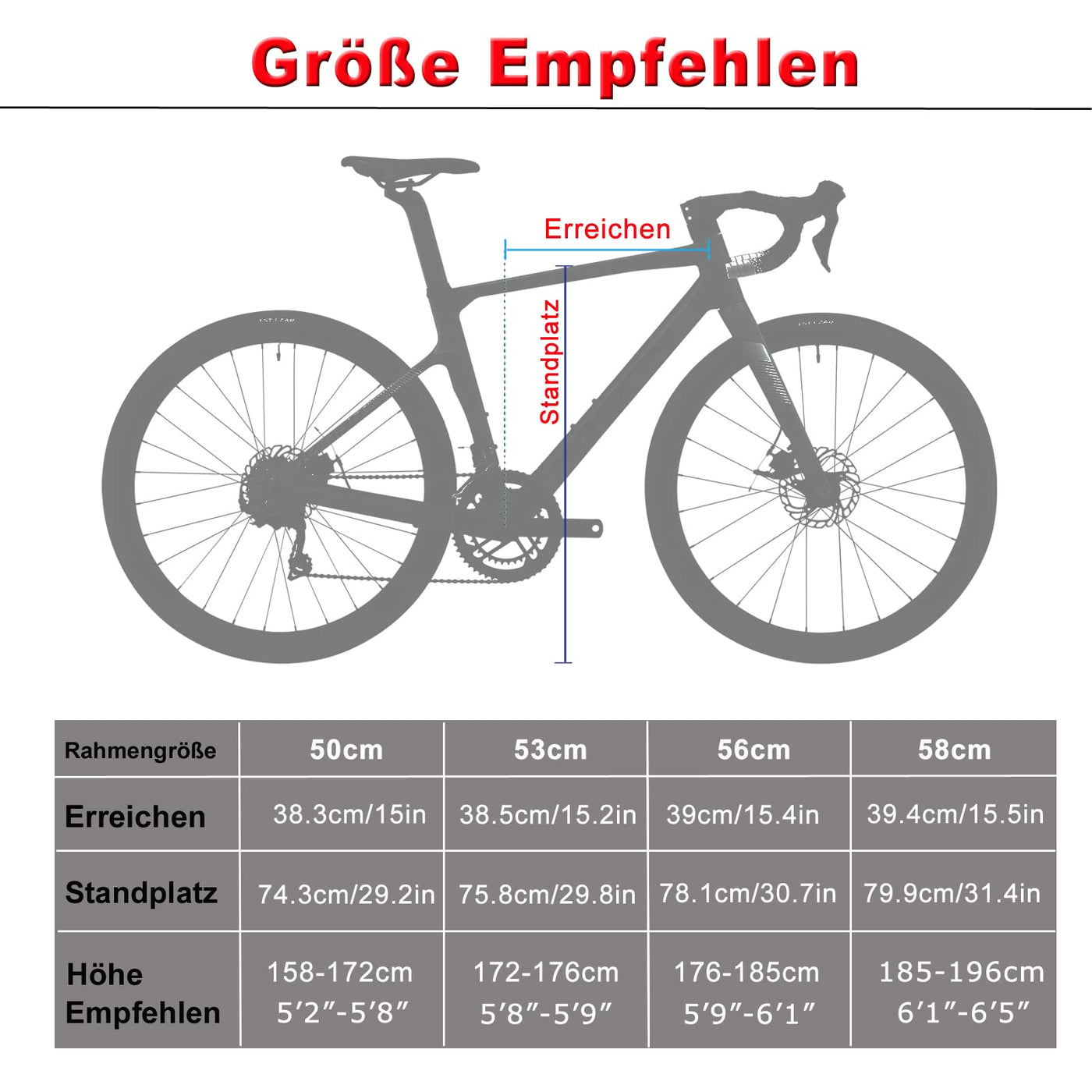 KABON Rennrad Carbon, Rennrad Herren 700c Rahmen,Gabel und Sattelstütze Lenker mit Shimano 105 R7000 22 Gänge Fahrrad Carbon rennrad für Herren Damen (Grau, 50cm)
