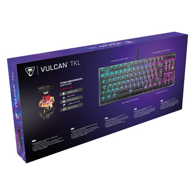 Turtle Beach Vulcan TKL – mechanische Titan Switch PC-Gaming-Tastatur mit AIMO RGB-Beleuchtung und eloxierter Aluminium-Abdeckplatte