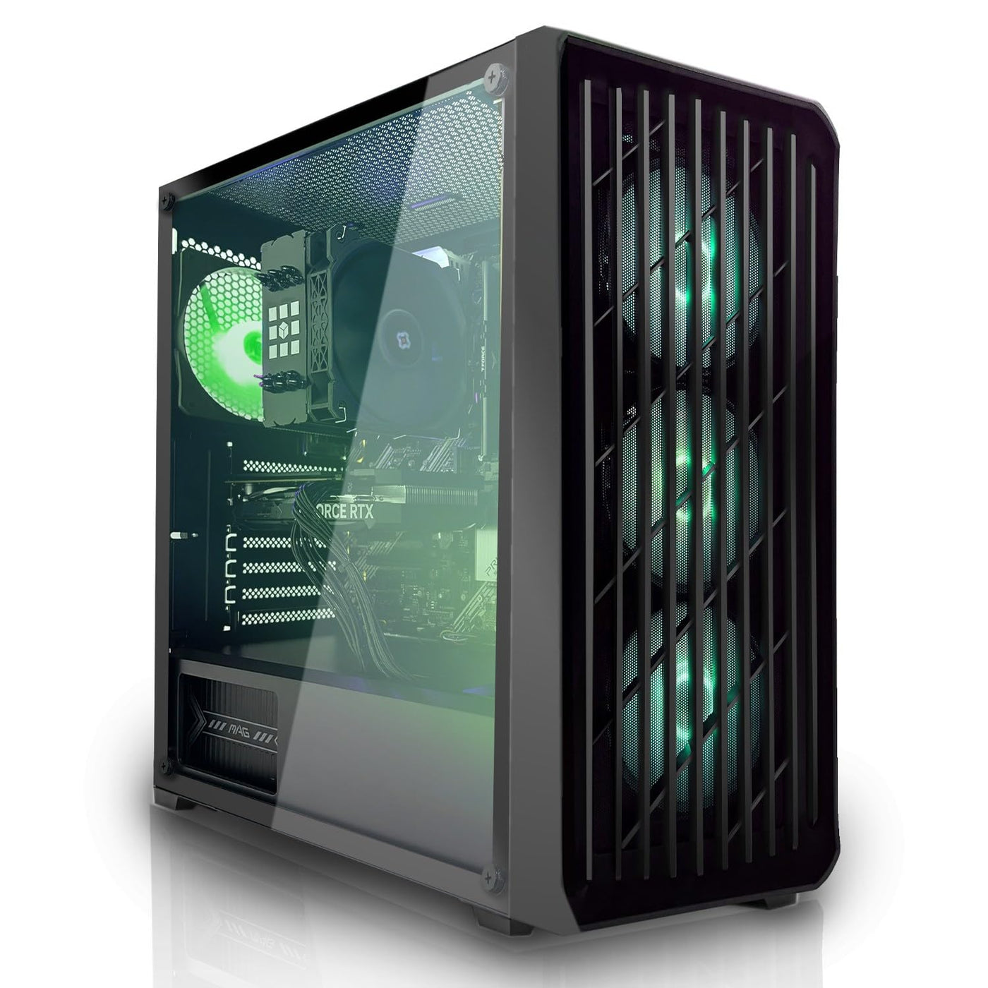 SYSTEMTREFF Basic Gaming PC AMD Ryzen 5 5600G 6x4.4GHz | AMD RX Vega 7 4K HDMI DX12 | 512GB M.2 NVMe | 16GB DDR4 RAM | WLAN Desktop Computer Rechner für Gamer, Zocker, Windows 11 Pro