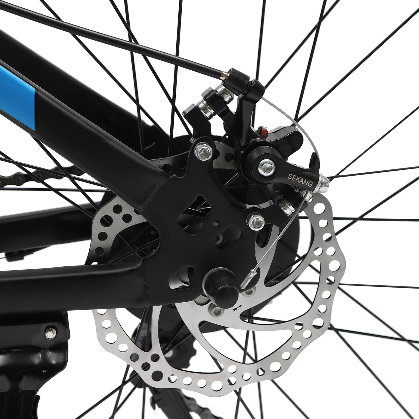 Donened 26 Zoll Mountainbike, 21 Gang Fahrrad mit Scheibenbremsen MTB für Mädchen Jungen Herren und Damen (Blau)