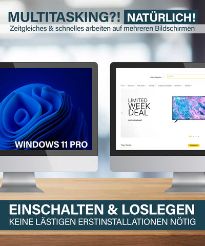 HYPER BYTE® Office PC – Computer mit Іntеl Quad Core i7 mit 3,9 GHz | 16 GB RAM | 512 GB SSD Festplatte | Win 11 Pro | WLAN | DVD+RW | USB 3.0 | High End Office Tower-Pc