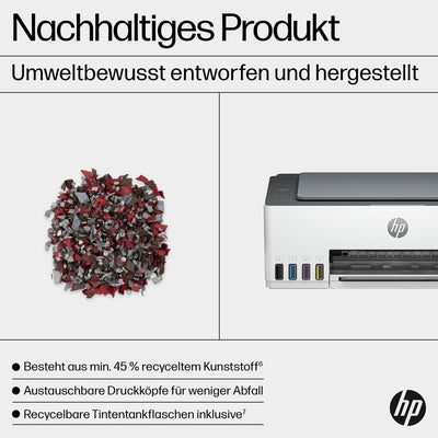 HP Smart Tank 5105 3-in-1 Multifunktionsdrucker, 20€ Cashback, (WLAN; Mobiles Drucken) – 3 Jahre Tinte inklusive, 3 Jahre Garantie, großer Tintentank, hohe Reichweite, Drucken in hoher Qualität