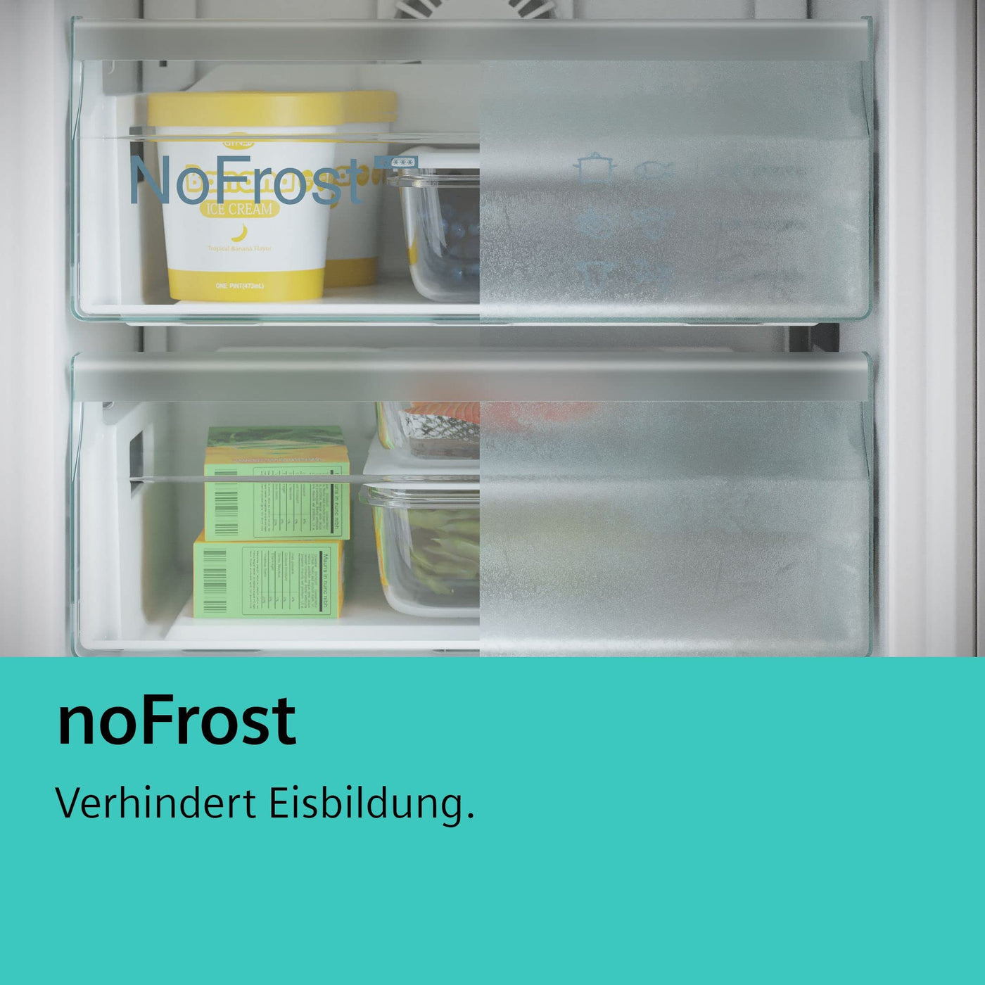 SIEMENS KG39NAIAT Stand-Kühl-Gefrier-Kombination iQ500, freistehende Kühlkombination mit Gefrierbereich unten 203x60 cm, 260L Kühlen, 103L Gefrieren, NoFrost, hyperFresh, bottleCooler, Edelstahl