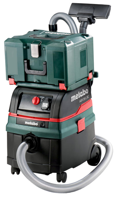 Metabo Allessauger ASR 25 L SC – 602024000 – Nass-/Trockensauger mit halbautomatischer Filterabreinigung – 8 m Kabellänge, Schwarz