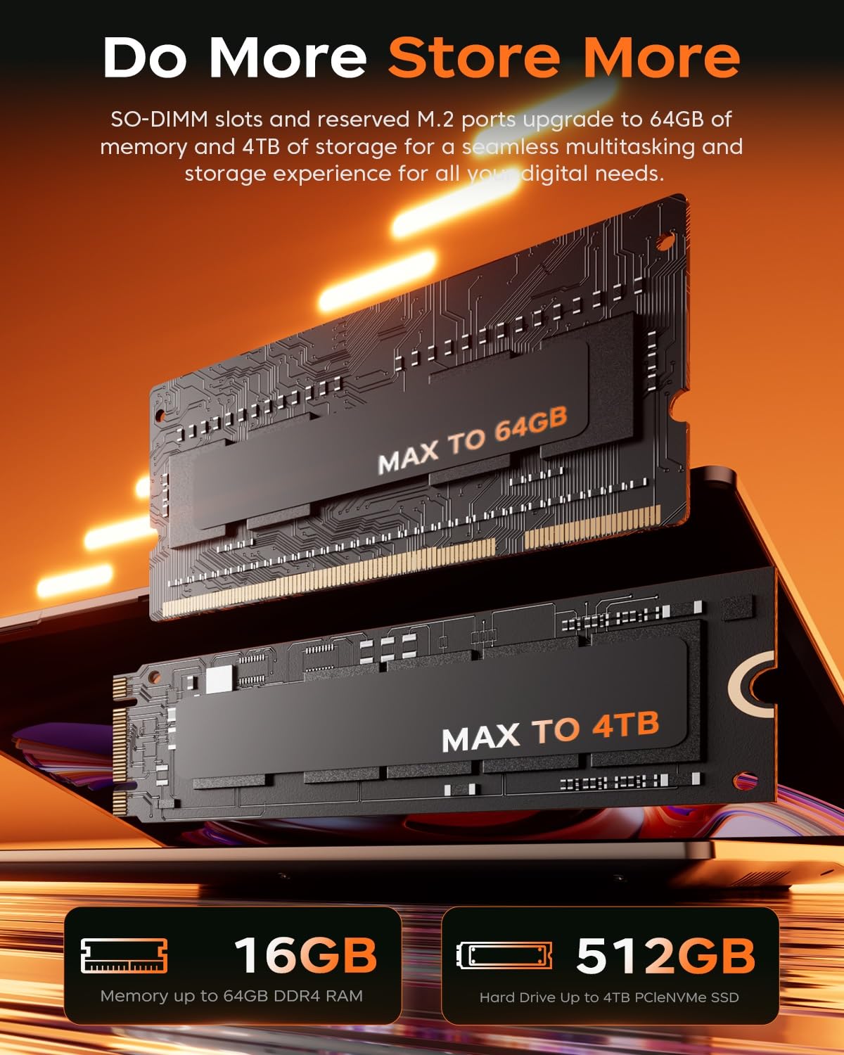 ACEMAGIC Laptop Ryzen 7 5700U (bis zu 4,3 GHz) Metallgehäuse 16 GB RAM DDR4 512 GB SSD Unterstützung Erweiterungen 4TB, Tastatur mit Hintergrundbeleuchtung, 1200 FHD, 3 x USB 3.2, WiFi 6, BT5.2