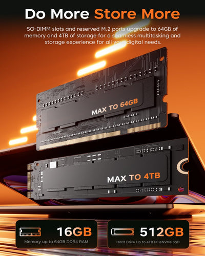 ACEMAGIC Laptop Ryzen 7 5700U (bis zu 4,3 GHz) Metallgehäuse 16 GB RAM DDR4 512 GB SSD Unterstützung Erweiterungen 4TB, Tastatur mit Hintergrundbeleuchtung, 1200 FHD, 3 x USB 3.2, WiFi 6, BT5.2