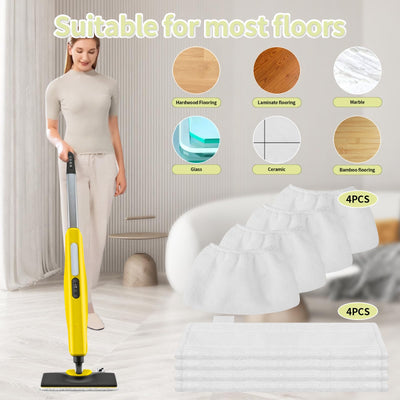 Awinker 8 Stück Mikrofaser-Überzugsset für Kärcher Dampfreiniger EasyFix SC3 SC5 SC4 SC2 4 Bodendüse 4 Handdüse Tuchset Zubehör
