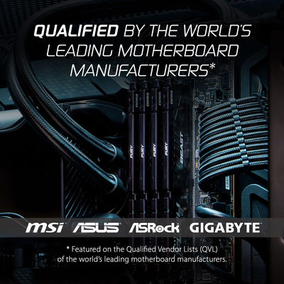 Kingston FURY Beast 32GB 6000MT/s DDR5 CL30 DIMM (Kit mit 2) Schwarz Desktop Gaming Speicher - KF560C30BBEK2-32