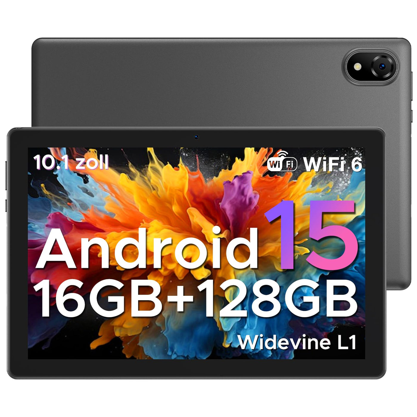 DOOGEE U10 Android 15 Tablet 10 Zoll 16GB RAM+128GB ROM (2TB TF) 5060mAh Kinder Tablet Android WiFi 6, WidevineL1, 8+5MP Dual Kamera, GMS, BT5.0, Type C Tablets PC [2025]