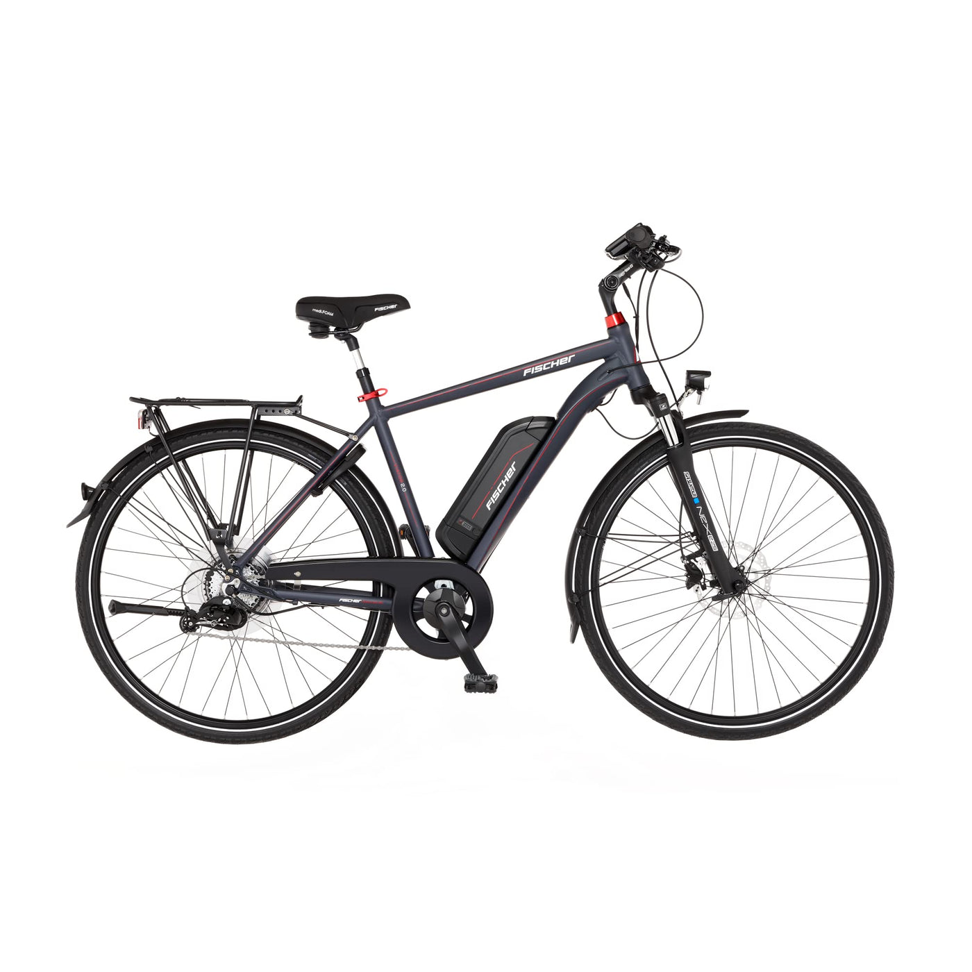 trekking e bike hinterradmotor Fischer E-Bike Trekking, VIATOR 2.0 Elektrofahrrad für Herren, RH 50 c – Testberichte aus Berlin