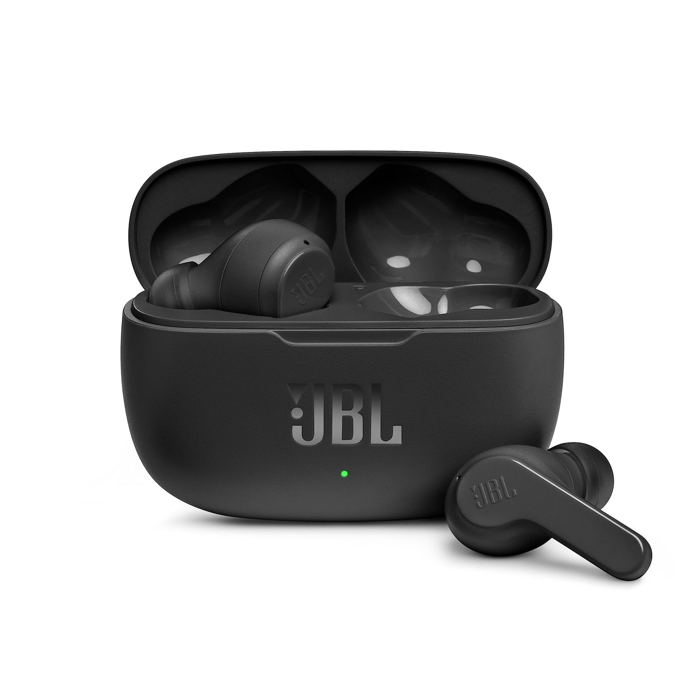 JBL Wave 200 TWS True-Wireless In-Ear Bluetooth-Kopfhörer in Schwarz – Kabellose Ohrhörer mit integriertem Mikrofon – Musik Streaming bis zu 20 Stunden – Inkl. Ladecase