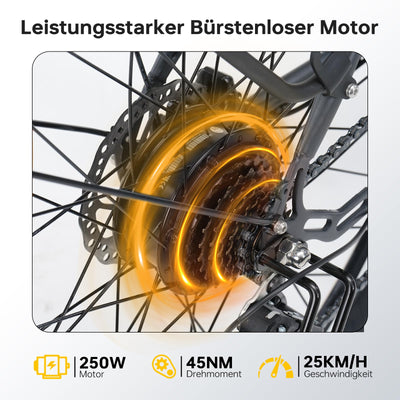 Eleglide T2 E Bike, 27,5" Trekkingrad E-Bike Herren Damen mit Hydraulische Scheibenbremsen, 36V 13Ah Akku,100km Reichweite, Elektrofahrrad mit 7-Gang-Getriebe, Pedelec Citybike EBike für Erwachsene