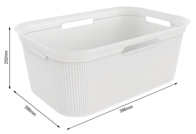 Rotho Brisen 4er-Set Wäschekorb 40l, Kunststoff (PP) BPA-frei, blau, 4 x 40l (59.6 x 39.6 x 23.2 cm)… (Beige)