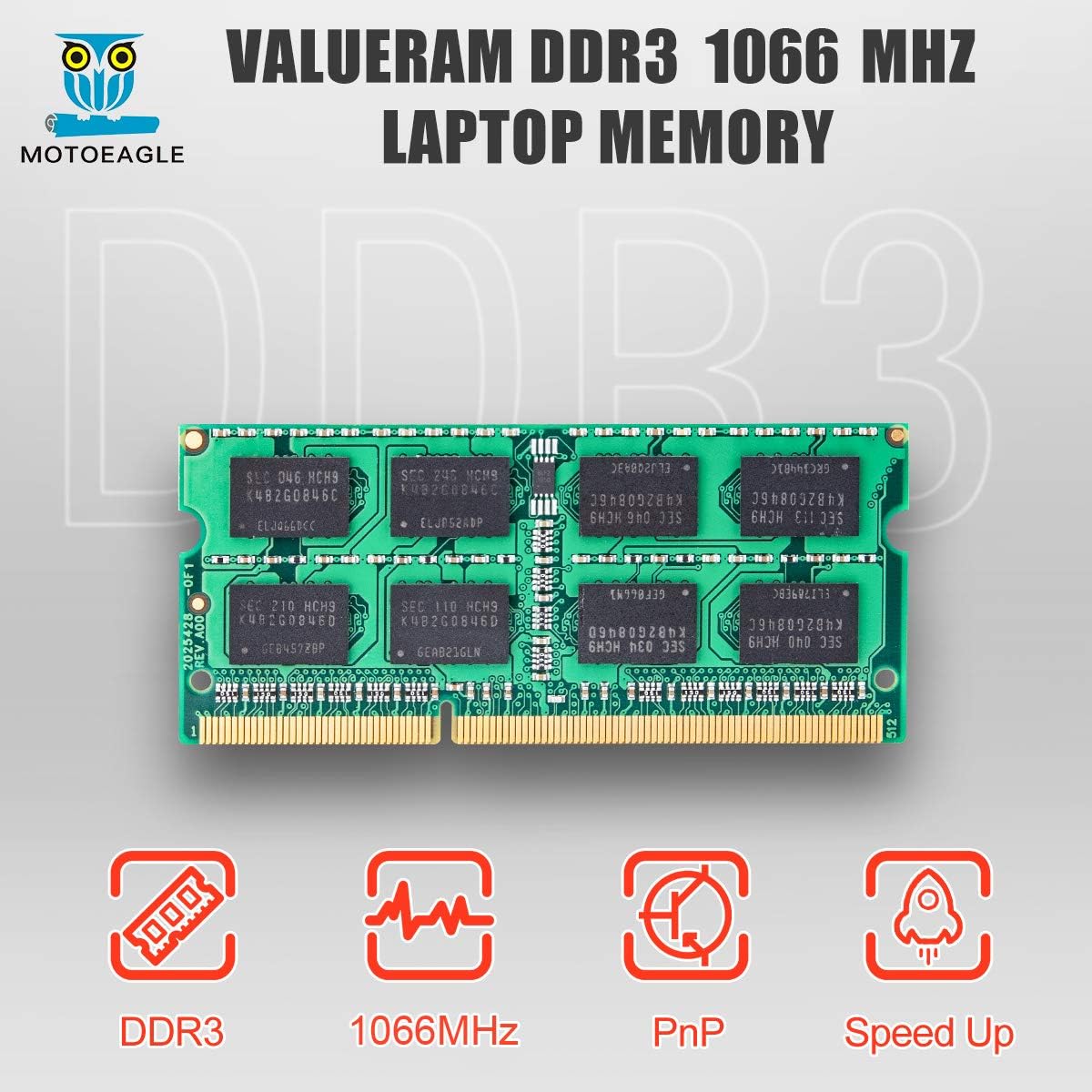 Motoeagle 8GB (2x4GB) PC3 8500S DDR3 1067 1066MHz SODIMM RAM für Laptop,Apple MacBook Pro, iMac, Mac Mini (Late 2008, Early/Mid/Late 2009, Mid 2010) Arbeitsspeicher Upgrade Kit