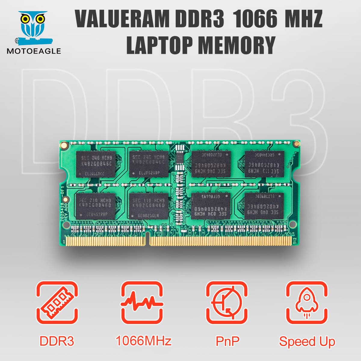 Motoeagle 8GB (2x4GB) PC3 8500S DDR3 1067 1066MHz SODIMM RAM für Laptop,Apple MacBook Pro, iMac, Mac Mini (Late 2008, Early/Mid/Late 2009, Mid 2010) Arbeitsspeicher Upgrade Kit