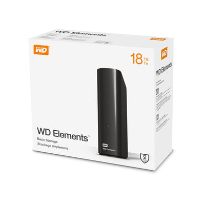 WD Elements Desktop-Speicher 20 TB (Desktop-Speicher USB 3.0-kompatibel, Zusatzspeicher für Fotos, Musik, Videos und alle anderen Dateien, stoßfest) Schwarz