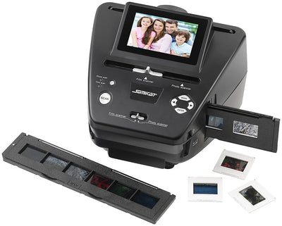 Somikon Diascanner: Foto-, Dia- & Negativscanner m. Display, ganz ohne PC, 2850 DPI, 20 MP (Photoscanner, Dias Scanner, diascaner)