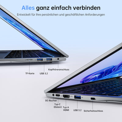 ACEMAGIC 17,3 Zoll Laptop,16GB DDR4 512GB SSD Notebook, N-97 Processor up to 3.6GHz Laptop Computer, WiFi, BT5.0, 3 x USB 3.2,6000mAh Batterie,180° Öffnen und Schließen