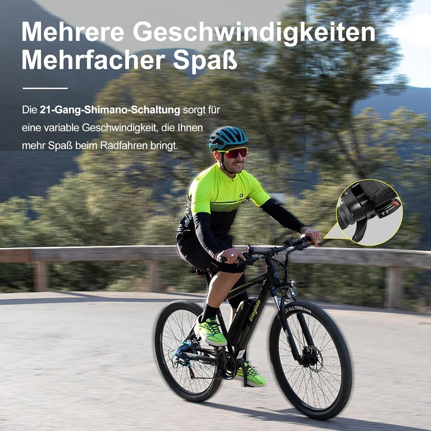 Eleglide E-Bike, 29 Zoll E-Mountainbike Damen Herren mit 36V 12.5Ah Akku, 250W Motor MTB, E-Mountainbike mit 21 Gang, Elektrofahrrad Reichweite über 100KM, CST Off-Road-Reifen, MTB-1 Plus