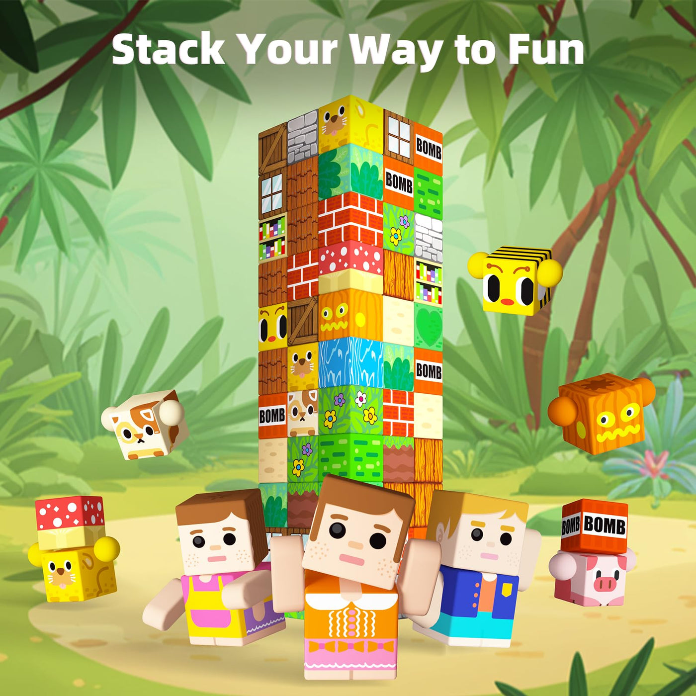 KIDCHEER Magnetische Bausteine 100 Stück, Wald Magnetbausteine für Kinder, Montessori Magnetblöcke Spielzeug, Kreative Geschenk für Jungen & Mädchen ab 3-10 Jahren