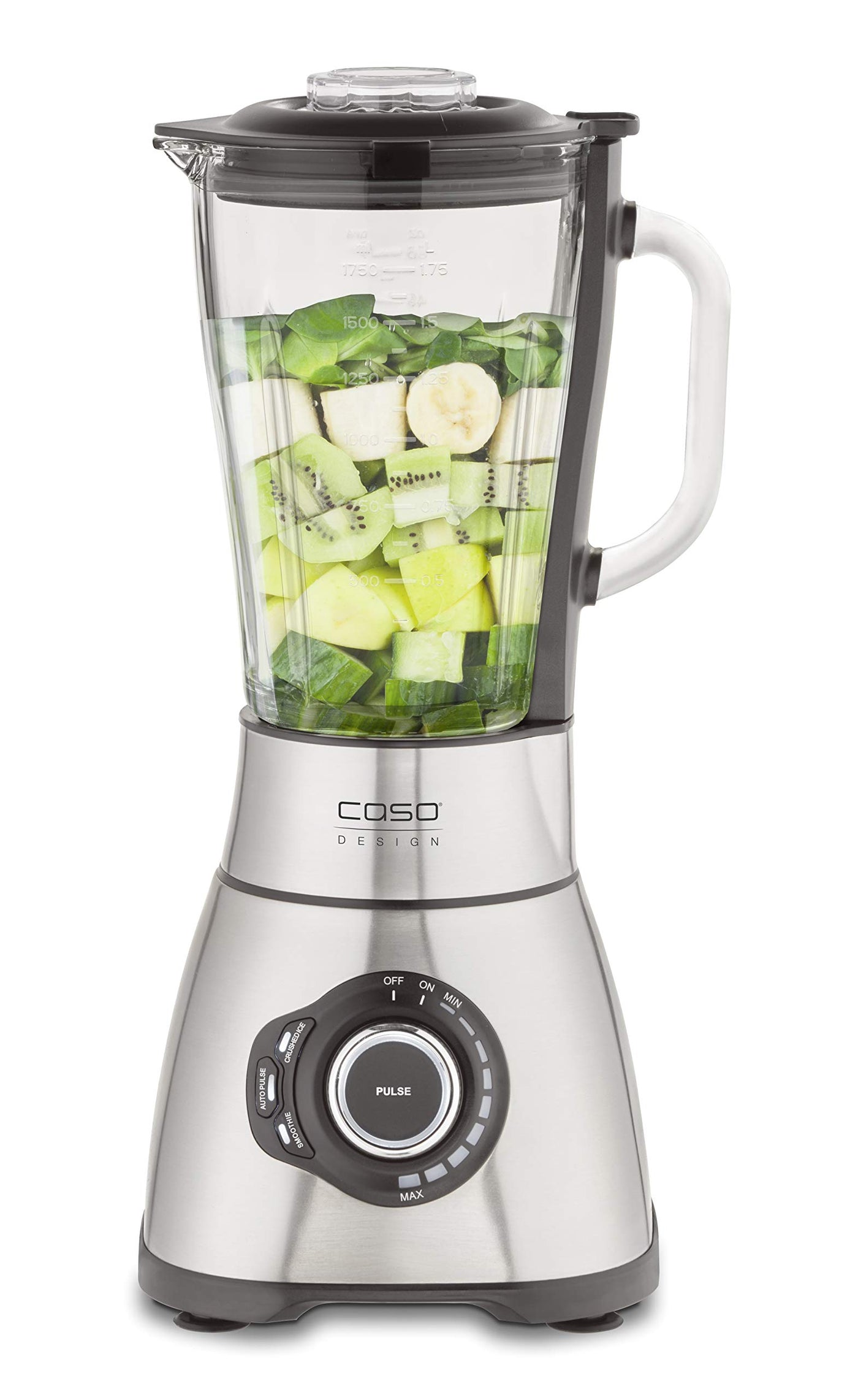 CASO B 1800 PowerBlender, Standmixer,Testsieger Haus & Garten Test, für Milchshakes, Babybrei etc., 1800 Watt Motor, großer Mixbehälter (1,75 l), Edelstahlgehäuse