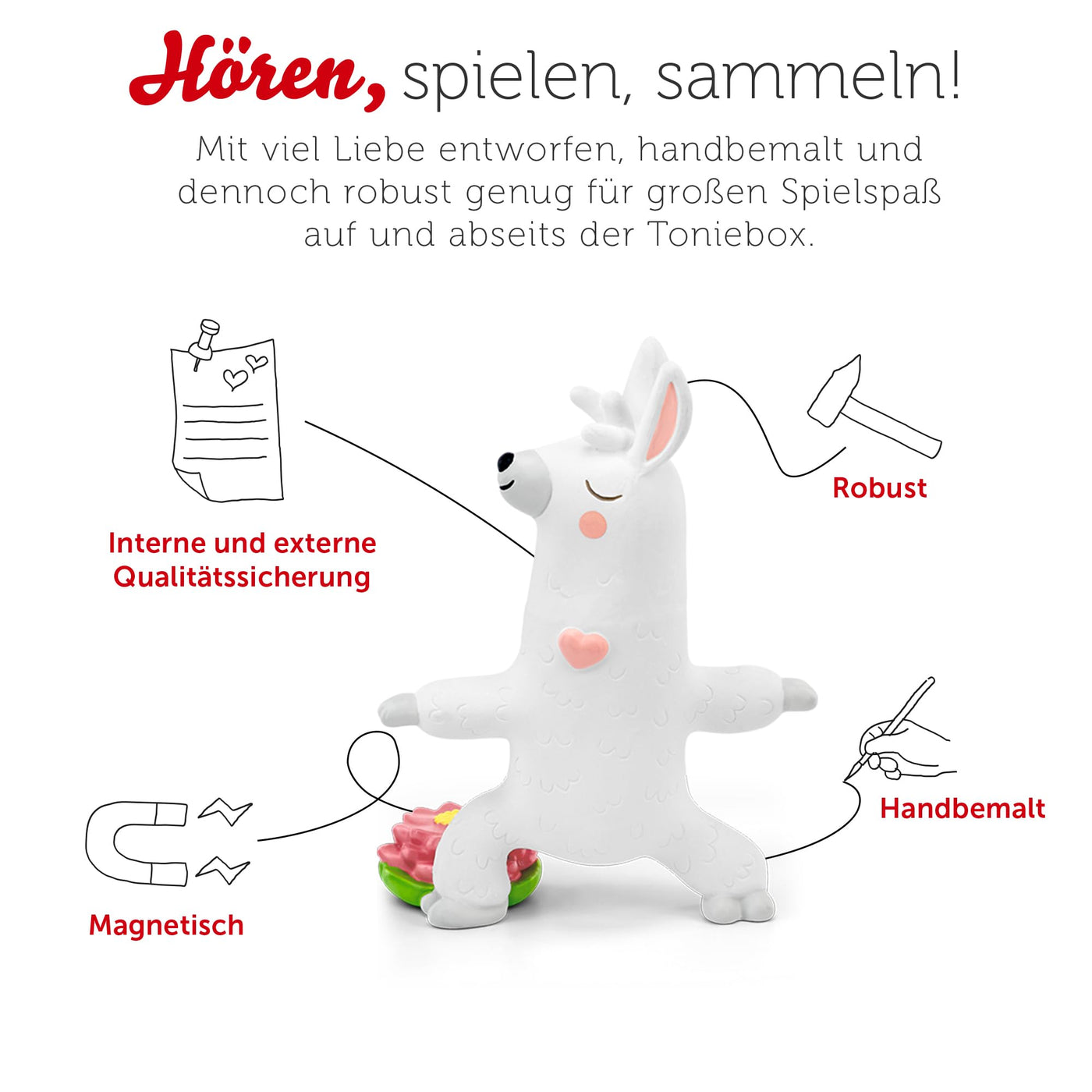 tonies Hörfiguren für Toniebox, Yoga-Geschichten mit Lama Sara – Mit leichten Übungen zum Entspannen, Hörspiel für Kinder ab 4 Jahren, Spielzeit ca. 60 Minuten