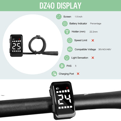 BAFANG Mittelmotor 36V 250W BBS01B Ebike Umbausatz Elektrofahrrad Kit mit Optionales Ebike Display,Elektrofahrrad Umbausatz Motor für BB68mm, DZ40 Anzeige