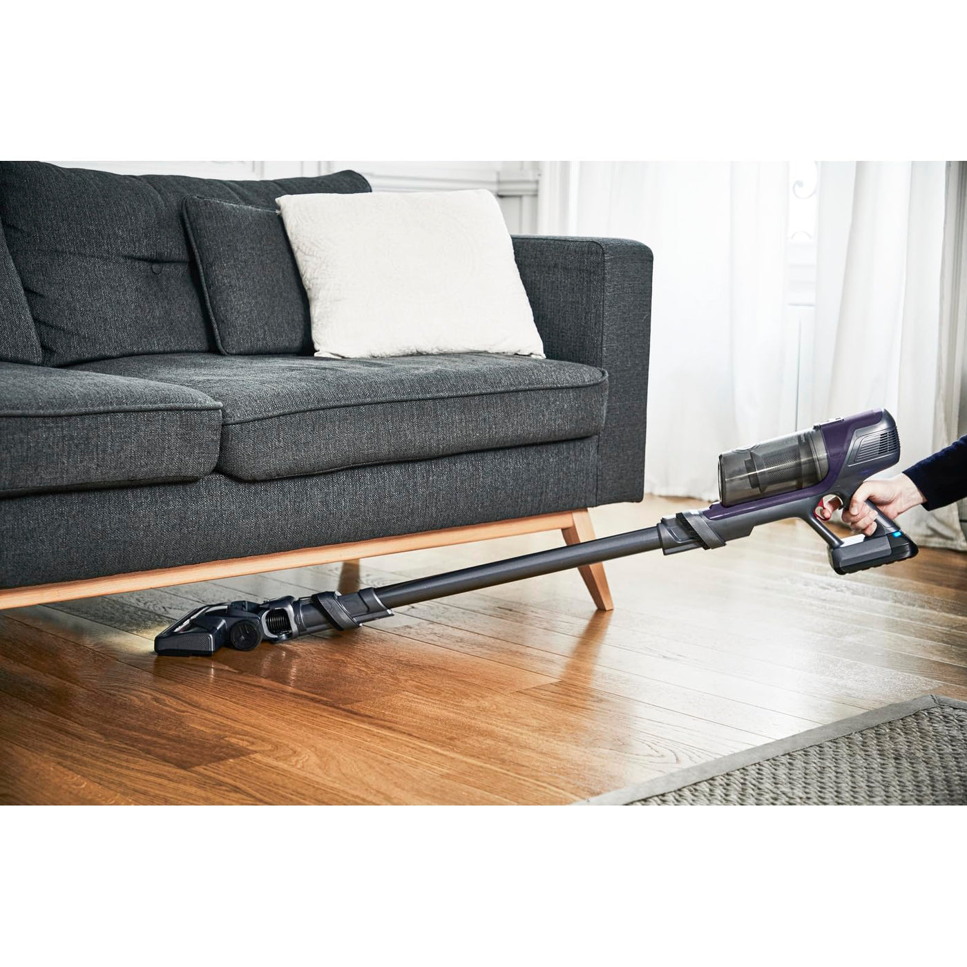 Rowenta RH6838 X-Pert 6.60 ESSENTIAL Akku-Staubsauger | Stab-Und Handstaubsauger In Einem | 45 Min Laufzeit | LED-Düse | Herausnehmbarer Akku | Inkl. Polster-& Fugendüse | Rot/Schwarz