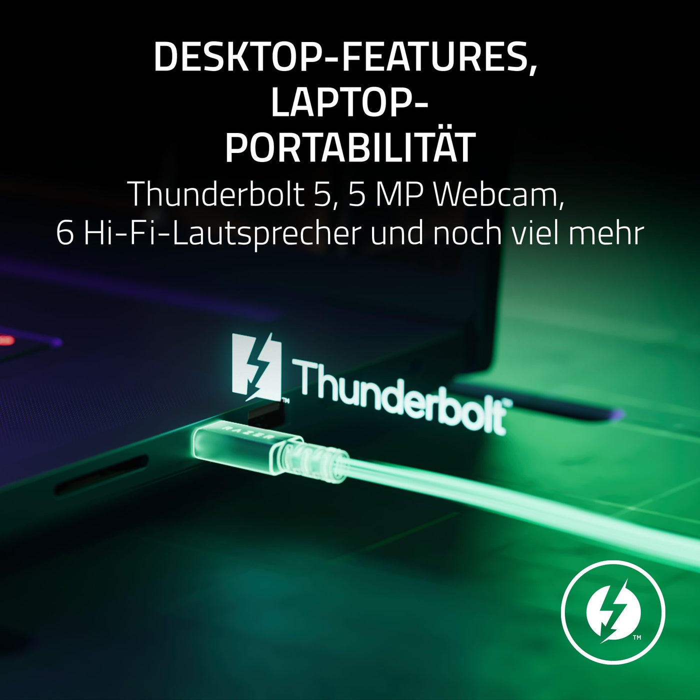 Razer Blade 18 (2025) - 18 Zoll Gaming-Laptop - NVIDIA GeForce RTX 5080 - Intel Core Ultra 9 275HX - 18" Dual Display UHD+ 240Hz - FHD+ 440Hz - 32GB DDR5-1TB SSD - QWERTZ DE-Layout | Schwarz